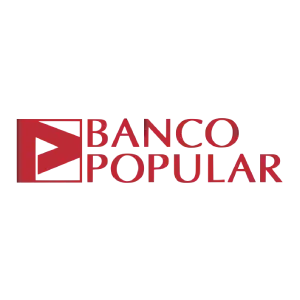 Logotipo de Banco Popular, empresa que ha requerido servicios de cerrajería y carpintería de aluminio en Madrid.
