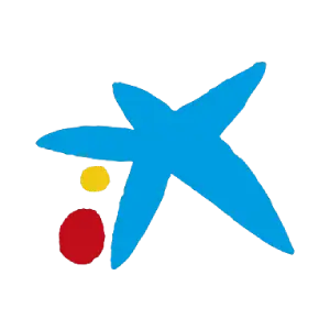 Logotipo de CaixaBank, empresa que ha utilizado nuestros servicios de cerrajería y carpintería de aluminio en Madrid.
